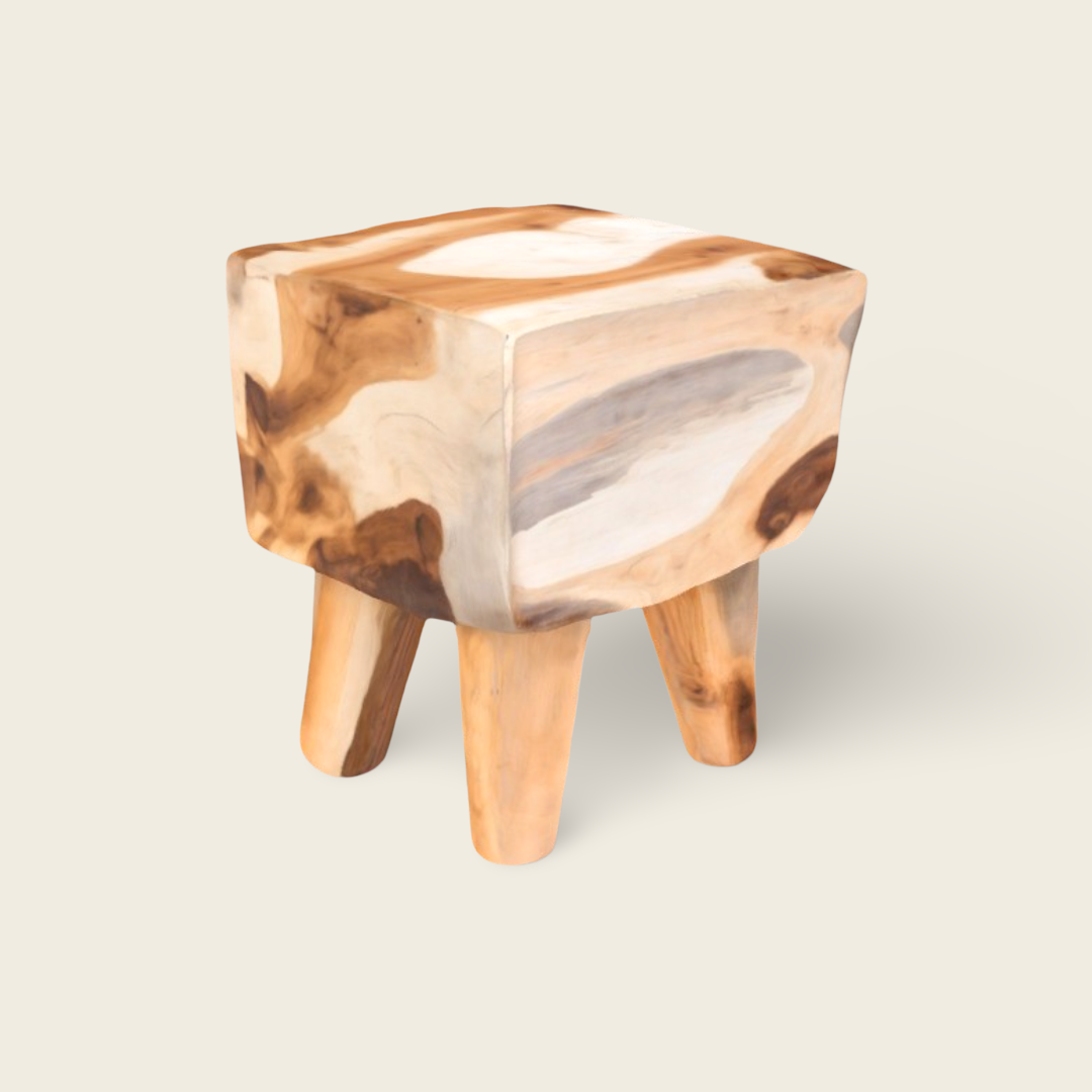 Teak Coffee Table | Handmade Mid-Century | 40x30x30 cm