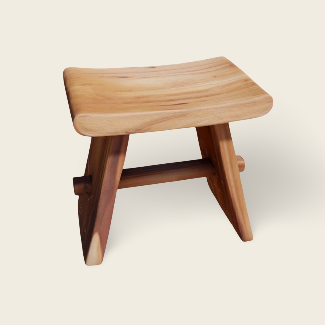 Sate Trunk Stool | Solid Wood Rustic Seat | 45x30x50 cm