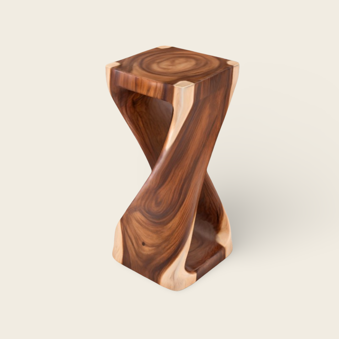 Unique Trunk Stand | Solid Wood Pedestal | 60x30x30 cm