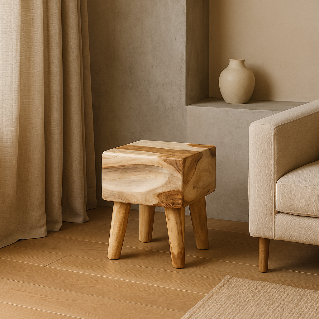 Teak Coffee Table | Handmade Mid-Century | 40x30x30 cm