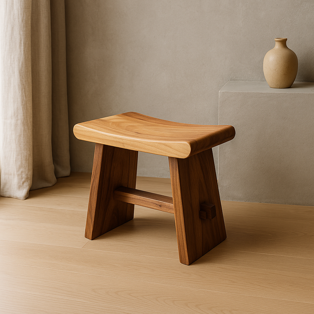 Sate Trunk Stool | Solid Wood Rustic Seat | 45x30x50 cm