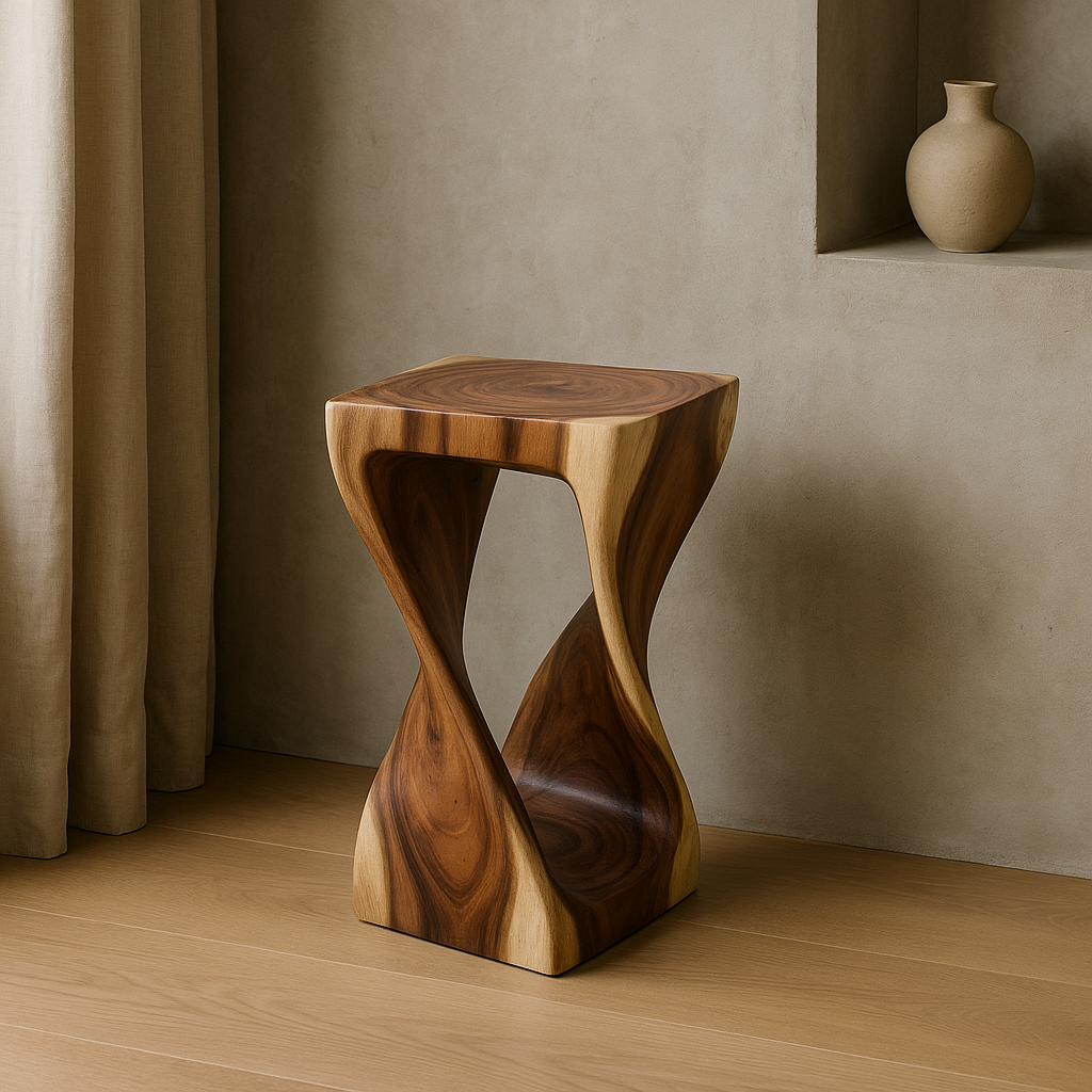 Unique Trunk Stand | Solid Wood Pedestal | 60x30x30 cm