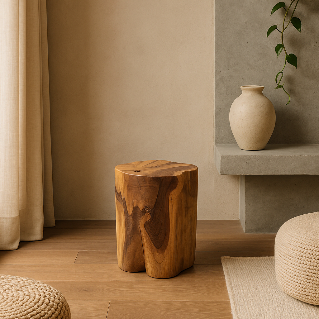 Teak Wood Block | Solid Teak Accent | 45x35 cm