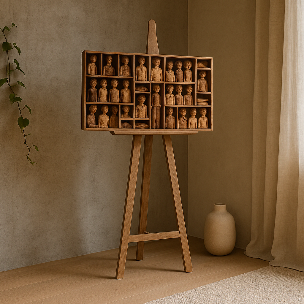 Decorative Wall Art | Solid Teak Panel JBF-281 | 100x60 cm