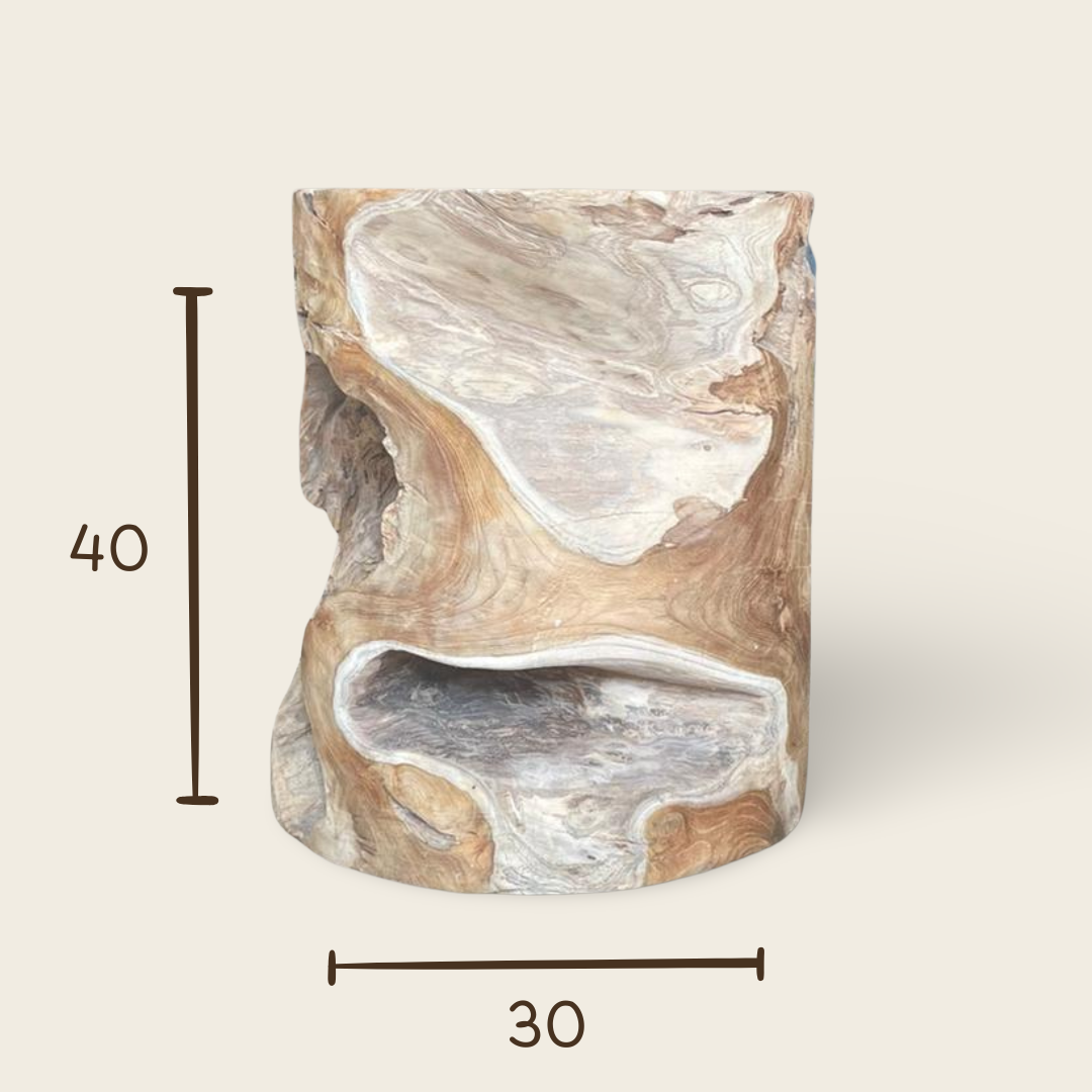 Teak Root Block | Natural Accent | Model JBF-247 | 40x30 cm
