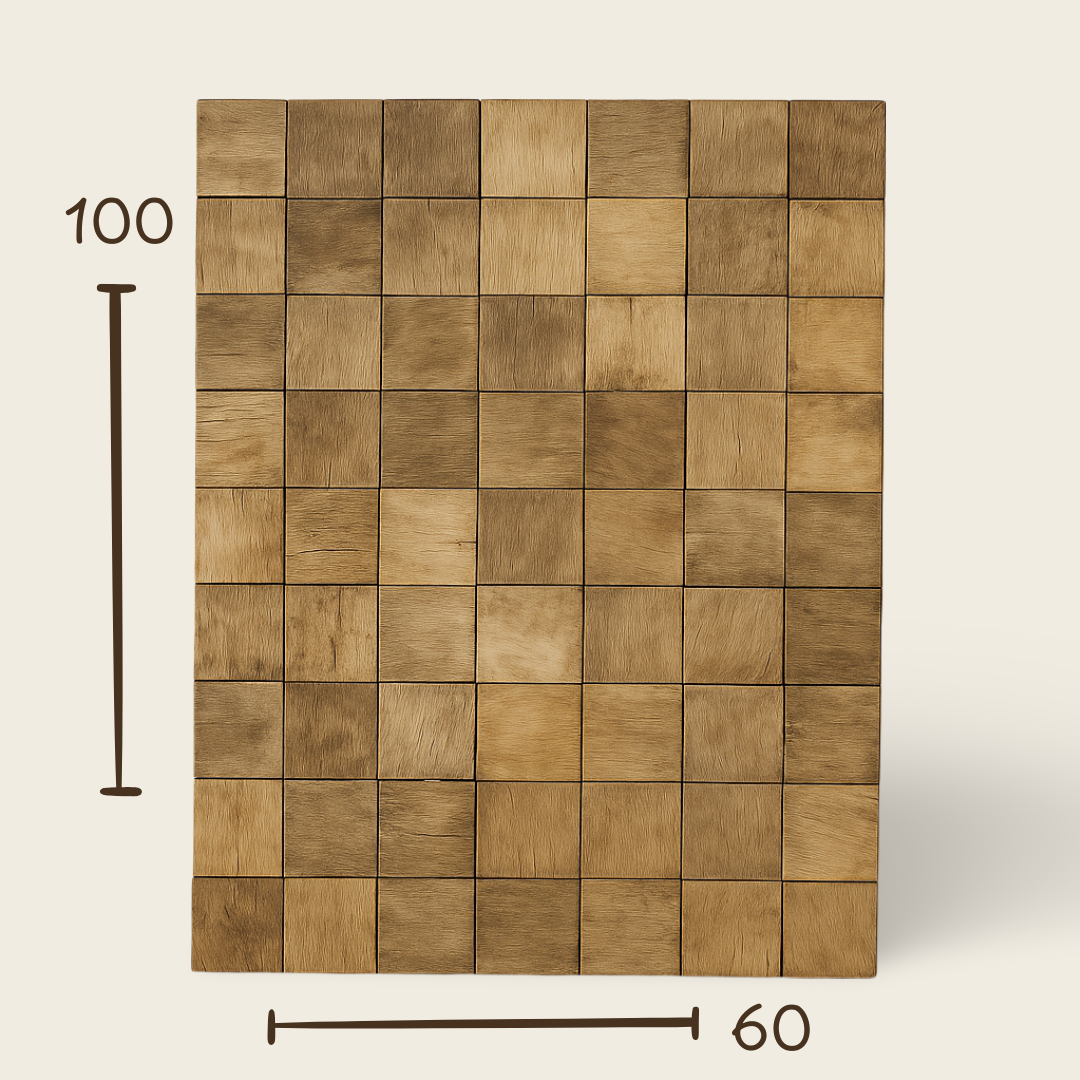 Decorative Teak Wall Art | JBF-281 Panel Design | 100x60 cm