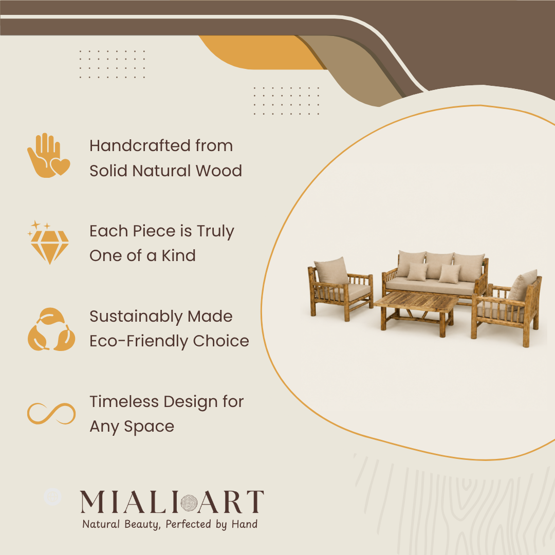 Teak Lounge Set | Pineapple Model | 4-Piece Set
