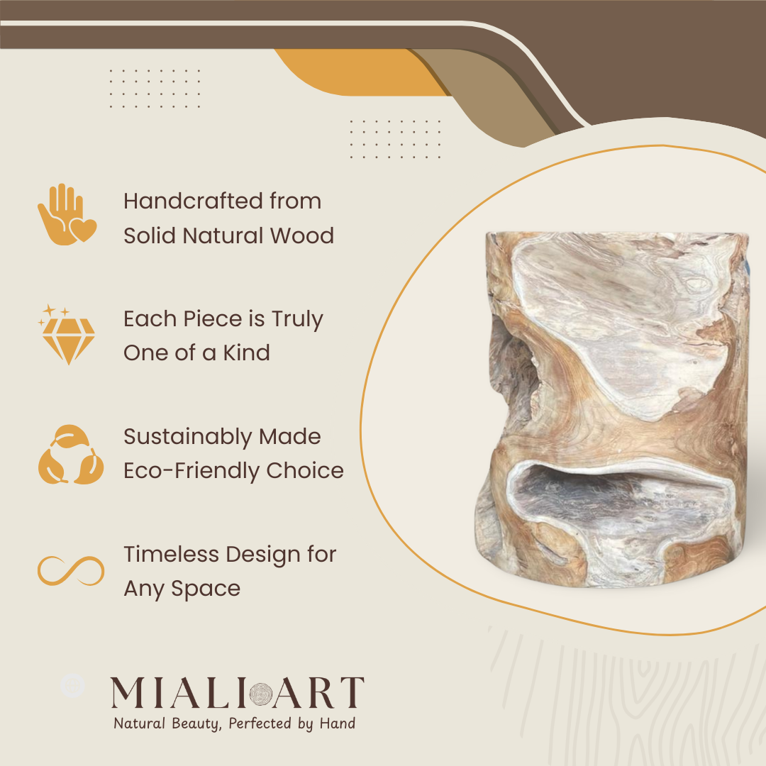 Teak Root Block | Natural Accent | Model JBF-247 | 40x30 cm