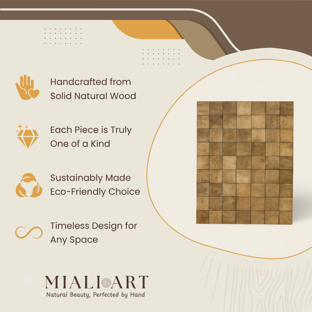 Decorative Teak Wall Art | JBF-281 Panel Design | 100x60 cm