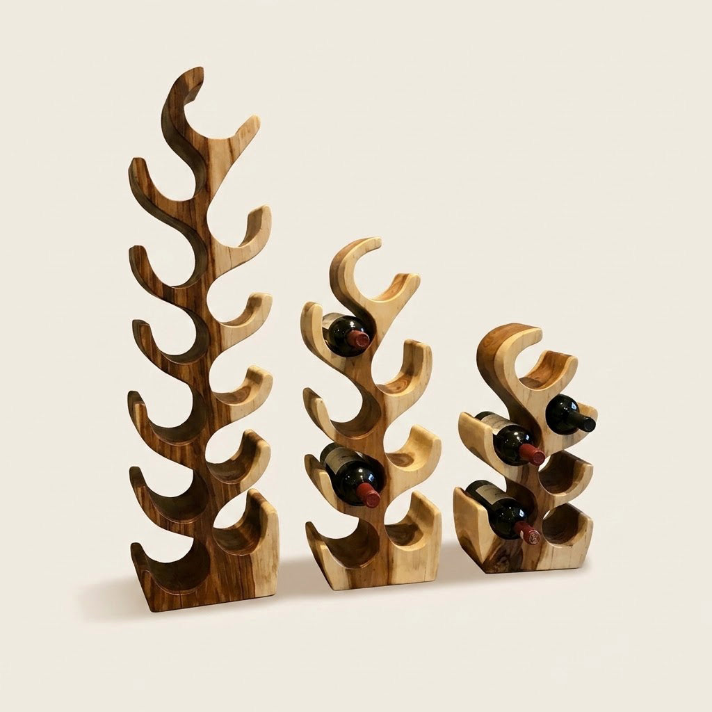 Teak Wine Rack | Handmade | 6, 8 & 12 Bottles