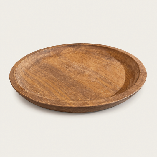 Servierschale Teak, rund | Handgefertigt | 50 cm