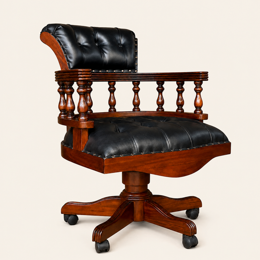 Mahogany Office Chair | Captain Chair | 98x65x65 cm