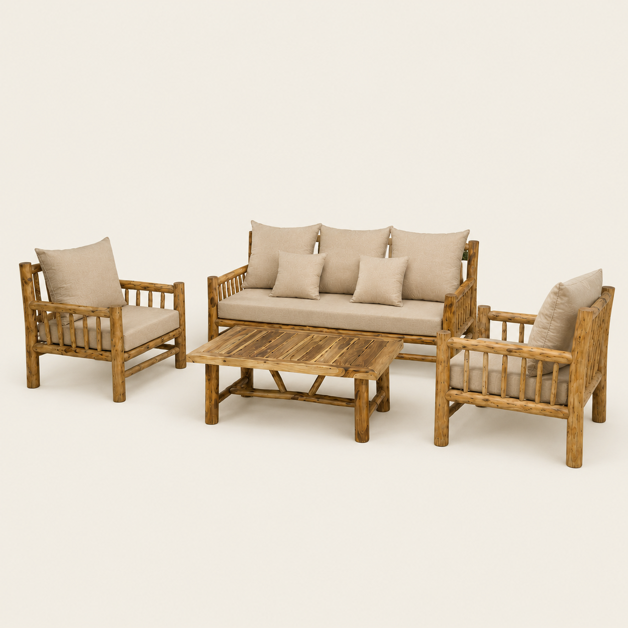 Teak Lounge Set | Pineapple Model | 4-Piece Set