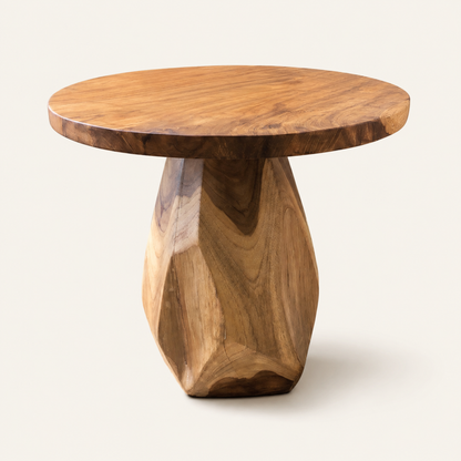 Solid Teak Side Table | Natural Solid Wood Design | 50x50 cm