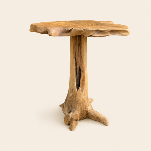Teak Root Bar Table | Solid Teak Root Design | 110x60x105 cm
