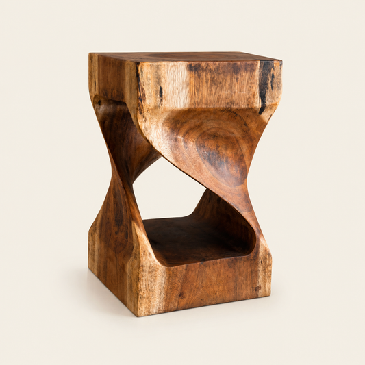 Unique Trunk Stand | Solid Wood Pedestal | 45x30x30 cm