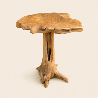 Teak Root Bar Table | Solid Teak Root Design | 110x60x105 cm