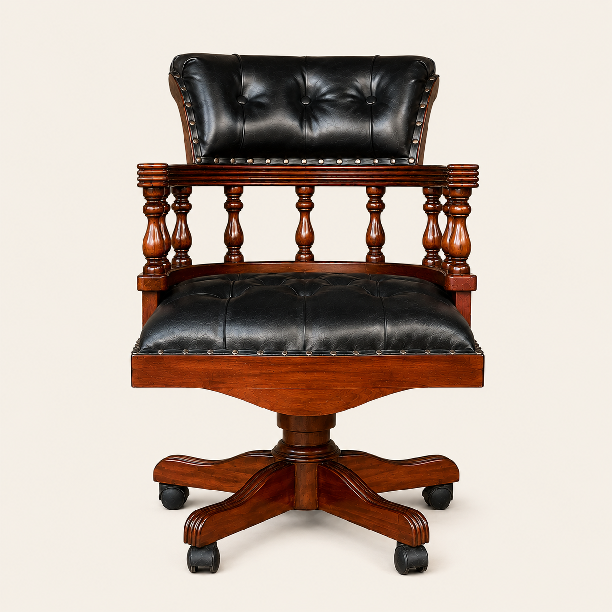 Mahogany Office Chair | Captain Chair | 98x65x65 cm
