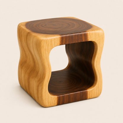 Tree Trunk Stool | Natural Wood Accent Piece | 45x40x30 cm