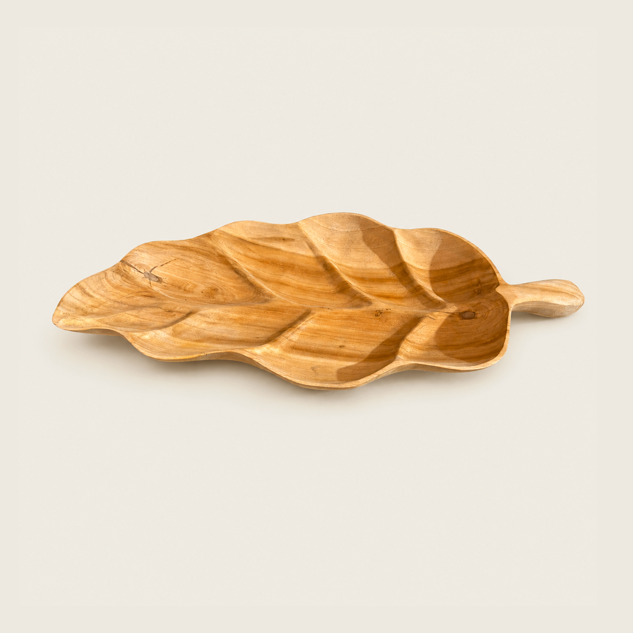 Teak Leaf Serving Bowl | Handmade | 53x22x5 cm