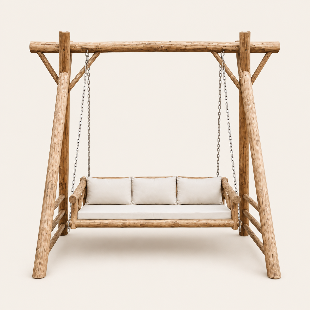 Teak Garden Swing | Twisted Design | Solid Teak | 200x200 cm