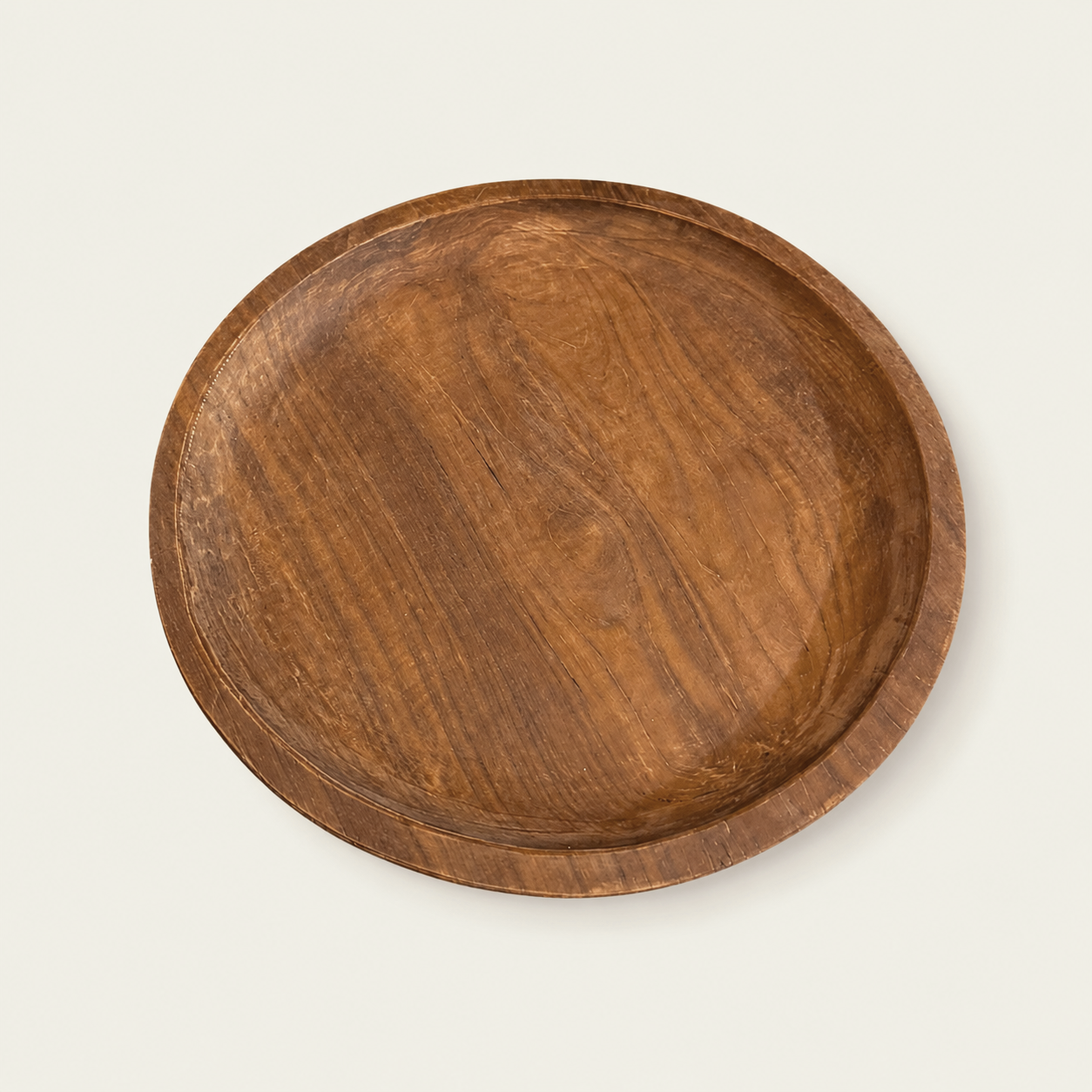 Servierschale Teak, rund | Handgefertigt | 50 cm