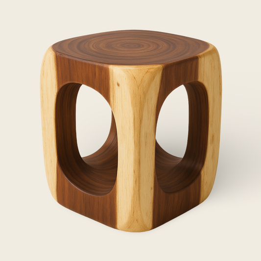 Solid Wood Trunk Stool | Rustic Seat or Table | 45x35x35 cm