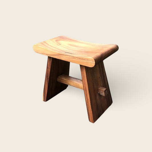 Sate Trunk Stool | Solid Wood Rustic Seat | 45x30x50 cm