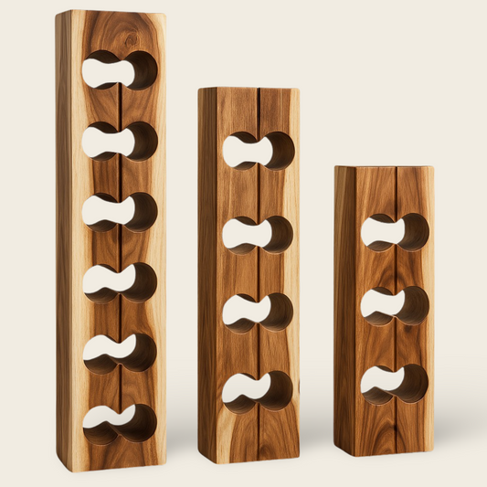 Trunk Wine Rack | Solid Wood Holder | 60/100/120 cm