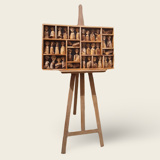 Decorative Wall Art | Solid Teak Panel JBF-281 | 100x60 cm