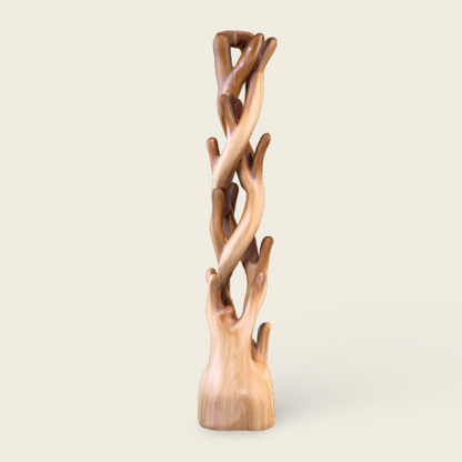 Decorative Tree Trunk Stand | Natural Solid Wood | Organic Display Hanger | 180cm