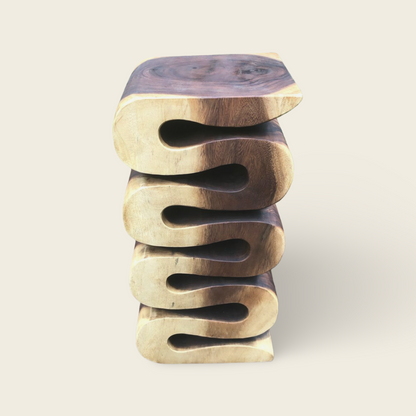 Wood Trunk Stand | Solid Wood Handmade | Natural Organic Base | 60x30x30cm