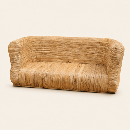 Woven Bamboo Sofa | Handcrafted Natural Style | 180x90x90 cm