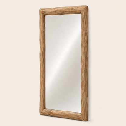 Teak Wood Mirror | Chunky 8 cm Frame | Multiple Size Options