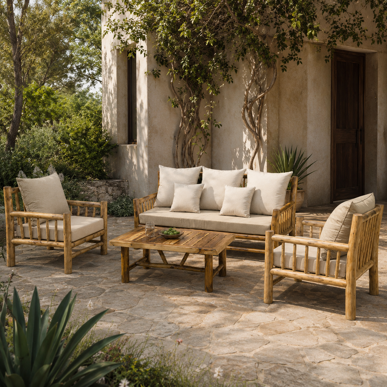 Teak Lounge Set | Pineapple Model | 4-Piece Set