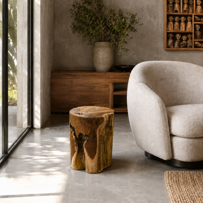 Teak Wood Block | Solid Teak Accent | 45x35 cm