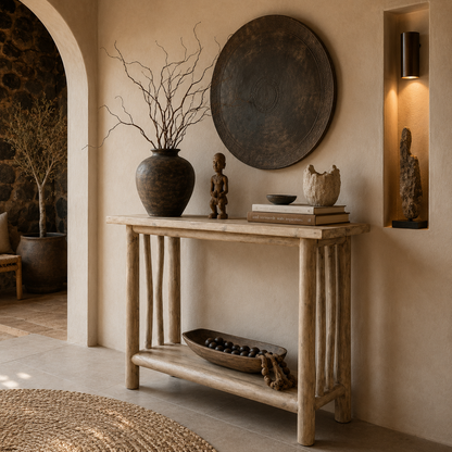 Teak Console Table | Handmade Solid Teak Wood | 85x45x120 cm
