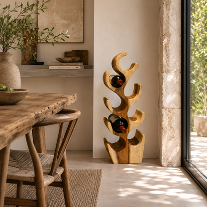 Teak Wine Rack | Handmade | 6, 8 & 12 Bottles