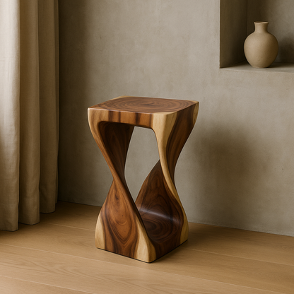 Unique Trunk Stand | Solid Wood Pedestal | 60x30x30 cm