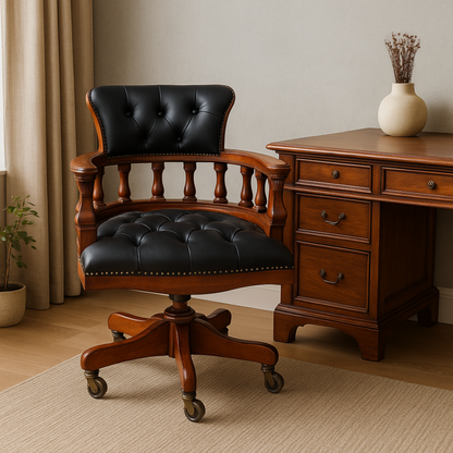 Mahogany Office Chair | Model Captain | 98x65x65 cm