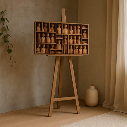 Decorative Wall Art | Solid Teak Panel JBF-281 | 100x60 cm