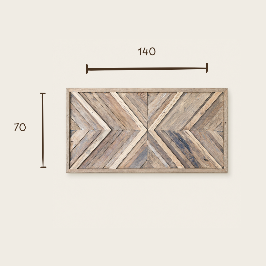 Reclaimed Wood Wall Art | Handcrafted Panel | 3 Size Options
