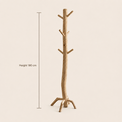 Garderobenständer Teak Branch | Massives Teakholz | 180 cm