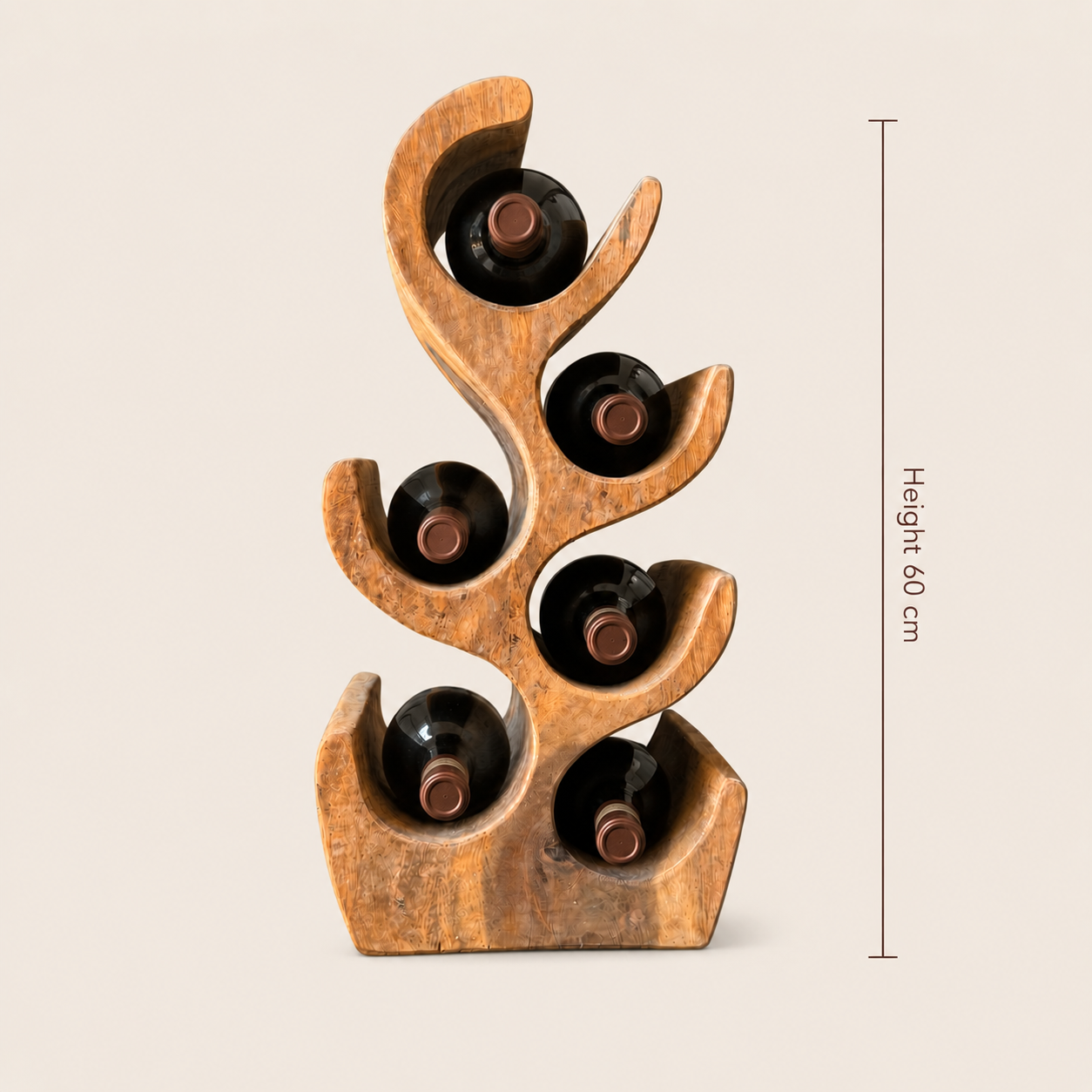 Weinregal aus Teakholz | Handgefertigt | 6, 8 & 12 Flaschen