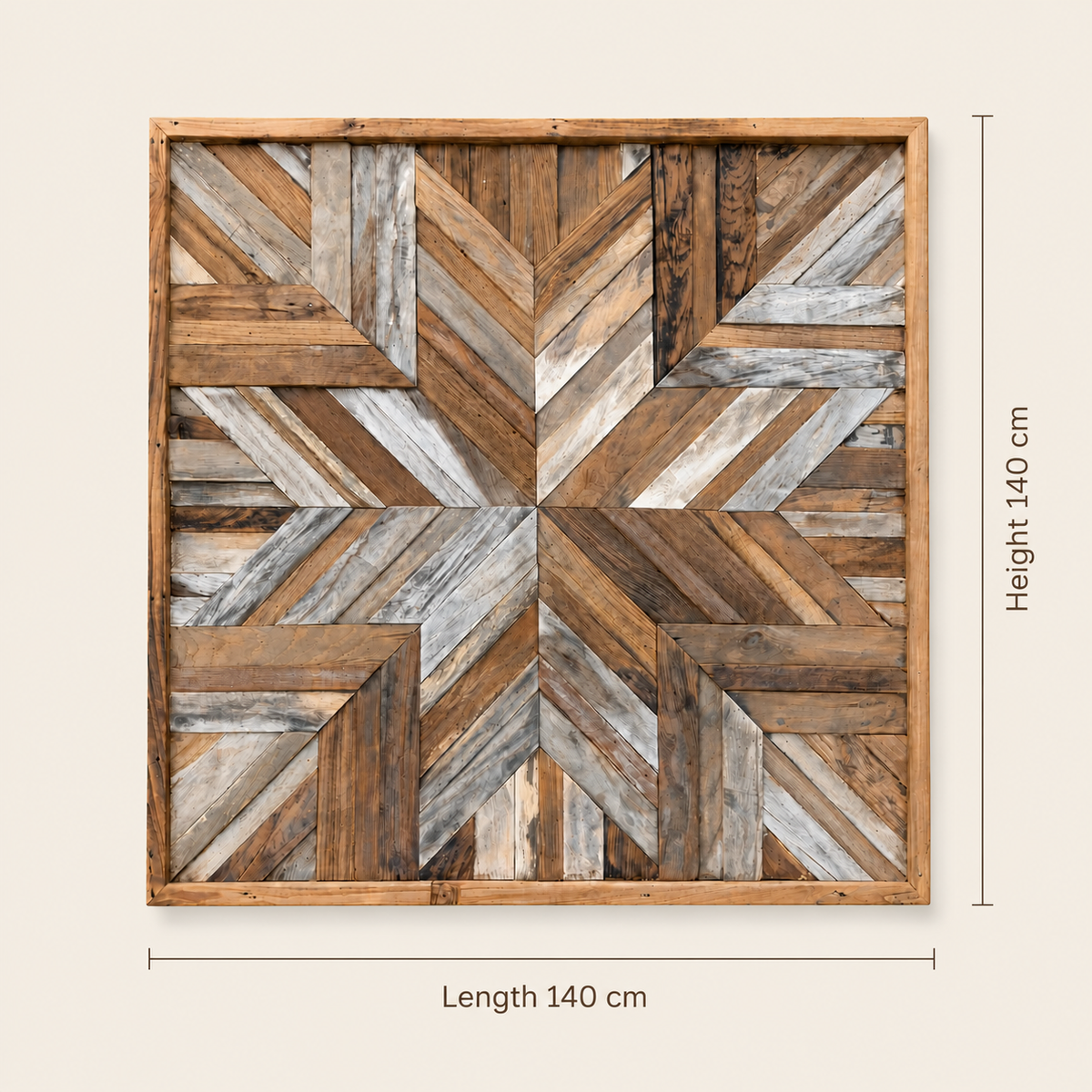 Reclaimed Wood Wall Art | Handcrafted Panel | 3 Sizes