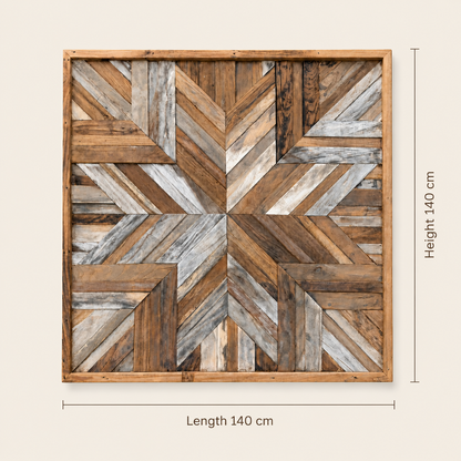Reclaimed Wood Wall Art | Handcrafted Panel | 3 Sizes