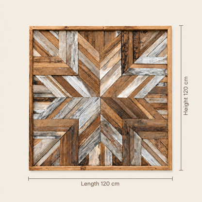 Reclaimed Wood Wall Art | Handcrafted Panel | 3 Sizes