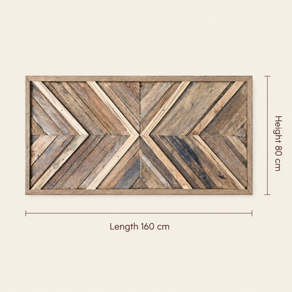 Reclaimed Wood Wall Art | Handcrafted Panel | 3 Size Options