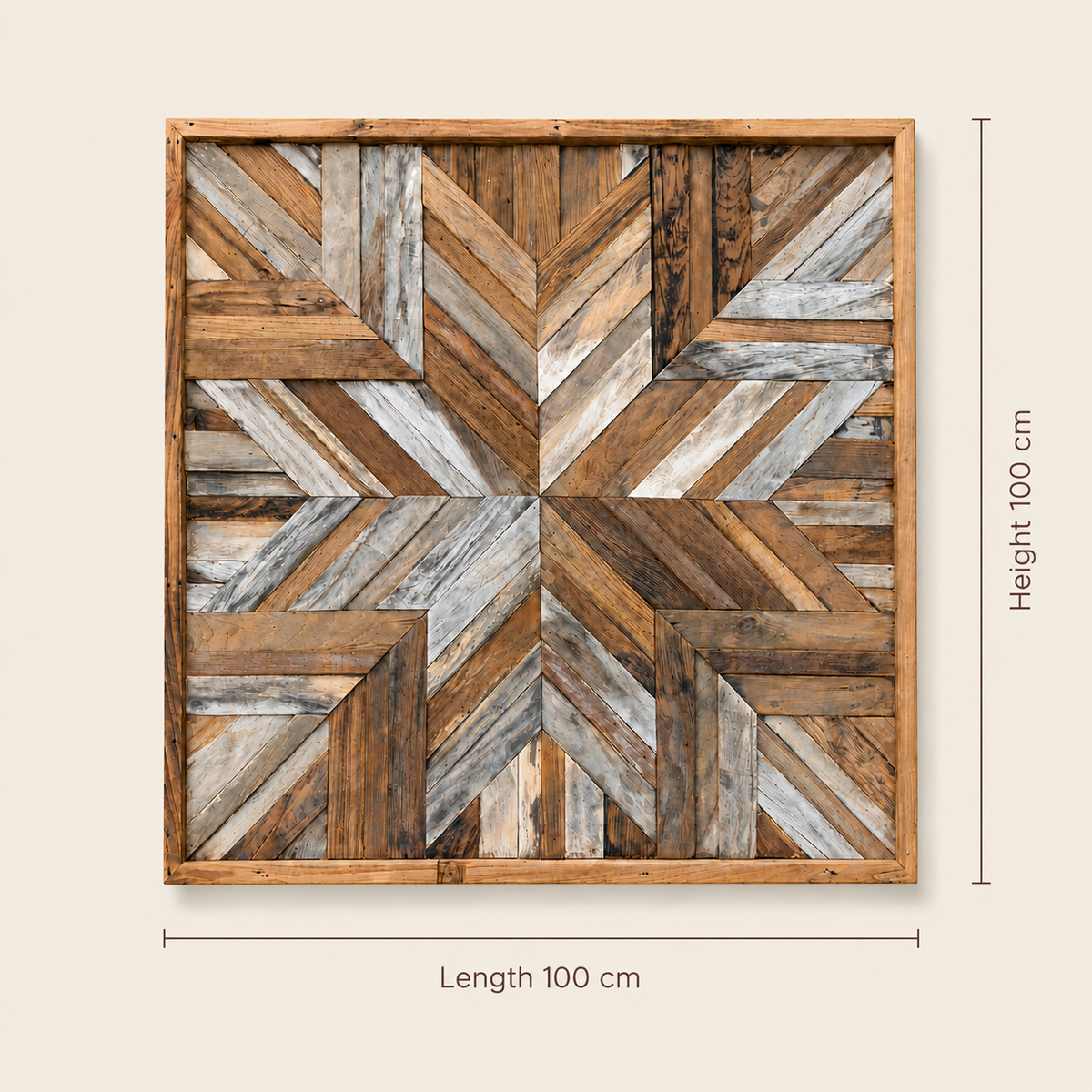 Reclaimed Wood Wall Art | Handcrafted Panel | 3 Sizes