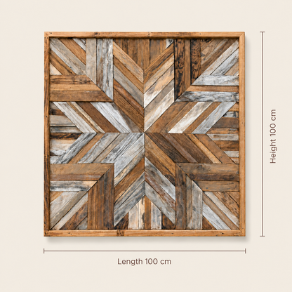 Reclaimed Wood Wall Art | Handcrafted Panel | 3 Sizes